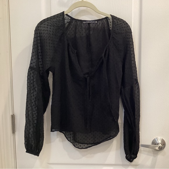 Abercrombie & Fitch Tops - Abercrombie & Fitch Black Sheer Blouse